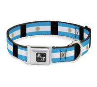 Dog Collar Bone Argentina Flags Large 15-24"