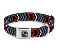 Dog Collar Bone Arrows Black/Multi Color Small 9.5-13"
