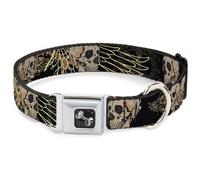 Dog Collar Bone BD Die Hard Skull 01 Large 15-24"