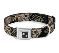 Dog Collar Bone BD Die Hard Skull 01 WIDE-Small 13-17"