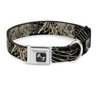 Dog Collar Bone BD Die Hard Skull 02 WIDE-Large 20-31"