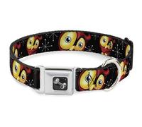 Dog Collar Bone Big Eye Owl WIDE-Small 13-17"