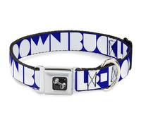 Dog Collar Bone BUCKLE-DOWN Shapes Blue/White Medium 11-16.5"