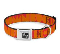 Dog Collar Bone BUCKLE-DOWN Shapes Red/Orange Medium 11-16.5"