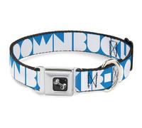 Dog Collar Bone BUCKLE-DOWN Shapes Turquoise/White Medium 11-16.5"