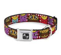 Dog Collar Bone Burger & Fries Cartoon WIDE-Medium 16-23"