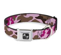 Dog Collar Bone Camo Pink Small 9.5-13"