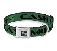 Dog Collar Bone CASH MONEY $ Green/Black Medium 11-16.5"