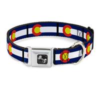Dog Collar Bone Colorado Flag Medium 11-16.5"