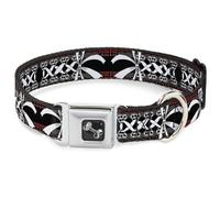 Dog Collar Bone Corset Lace Up w/Bow Red Plaid/Black WIDE-Medium 16-23"