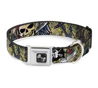 Dog Collar Bone Dead Men Tell No Tales Tan Small 9.5-13"