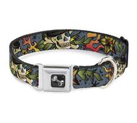 Dog Collar Bone Death or Glory CLOSE-UP Gray Medium 11-16.5"