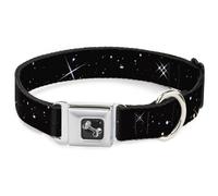 Dog Collar Bone Deep Space Black/White WIDE-Small 13-17"