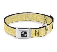 Dog Collar Bone Ditsy Floral Yellow/White/Brown Large 15-24"