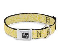 Dog Collar Bone Ditsy Floral Yellow/White/Brown Large 15-24"