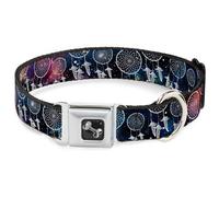 Dog Collar Bone Dream Catcher Galaxy/White Large 15-24"