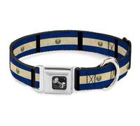 Dog Collar Bone El Salvador Flag/Black WIDE-Small 13-17"