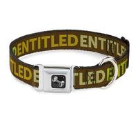 Dog Collar Bone ENTITLED Tonal Greens Small 9.5-13"