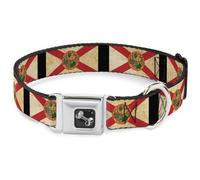 Dog Collar Bone Florida Flags Medium 11-16.5"