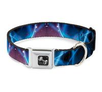Dog Collar Bone Galaxy Swirl/Shining Stars Small 9.5-13"