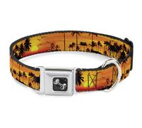Dog Collar Bone Golden Sunset WIDE-Large 20-31"