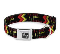 Dog Collar Bone Hot Like A Pepper WIDE-Small 13-17"