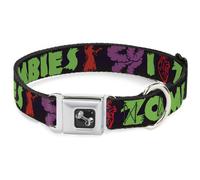 Dog Collar Bone I "Heart" Zombies Medium 11-16.5"