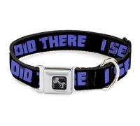 Dog Collar Bone I SEE WHAT YOU DID THERE Weathered Black/Purple WIDE-Large 20-31