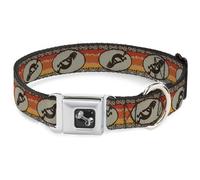 Dog Collar Bone Kokopelli Icon/Western Tan/Brown/Reds WIDE-Medium 16-23"