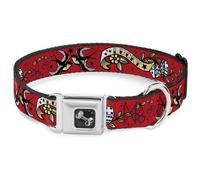 Dog Collar Bone Lucky Red Large 15-24"