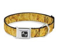 Dog Collar Bone Mac & Cheese Vivid WIDE-Medium 16-23"