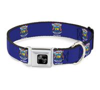 Dog Collar Bone Michigan Flag Continuous WIDE-Medium 16-23"