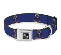 Dog Collar Bone North Dakota Flags Medium 11-16.5"