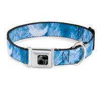 Dog Collar Bone Ocean Vivid White Wash Medium 11-16.5"