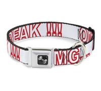 Dog Collar Bone OMG…GIVE ME A BREAK White/Red WIDE-Small 13-17"