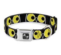Dog Collar Bone Owl Eyes 3 WIDE-Small 13-17"