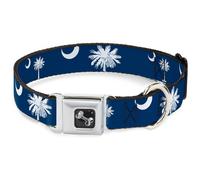 Dog Collar Bone South Carolina Flags Scattered Small 9.5-13"