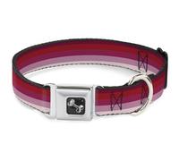 Dog Collar Bone Spectrum Pink WIDE-Large 20-31"