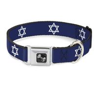 Dog Collar Bone Star of David WIDE-Large 20-31"