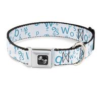 Dog Collar Bone Stargazer White/Blue- Large 15-24"