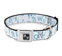 Dog Collar Bone Stargazer White/Blue Medium 11-16.5"