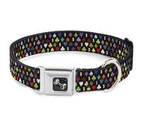 Dog Collar Bone Suits $$$ Black/Multi Color Small 9.5-13"