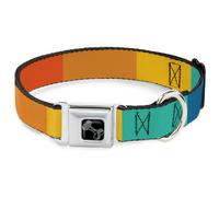 Dog Collar Bone Summer Essentials Color Block 2 WIDE-Small 13-17"