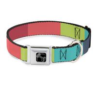 Dog Collar Bone Summer Essentials Color Block 8 WIDE-Small 13-17"