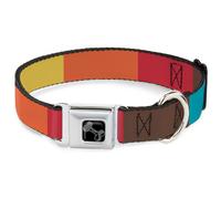 Dog Collar Bone Summer Essentials Color Block 9 WIDE-Small 13-17"