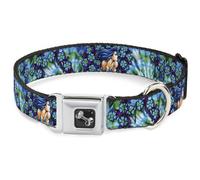 Dog Collar Bone Tattoo Johnny-Blue Hair WIDE-Large 20-31"