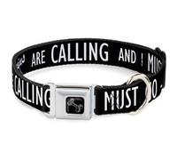 Dog Collar Bone THE MOUNTAINS ARE CALLING AND I MUST GO/Mountains Outline3 Black