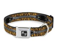 Dog Collar Bone Tiger Eyes Medium 11-16.5"