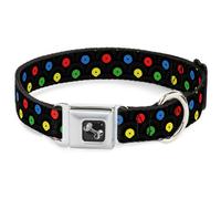 Dog Collar Bone Vinyl Records Stacked Black/Gray/Multi Color WIDE-Large 20-31"