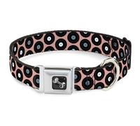 Dog Collar Bone Vinyl Records Tan/Black/Gray/White WIDE-Small 13-17"
